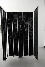 Dan Perjovschi, Confessional, 1986-1994, Ausstellungsansicht, WKV 2009